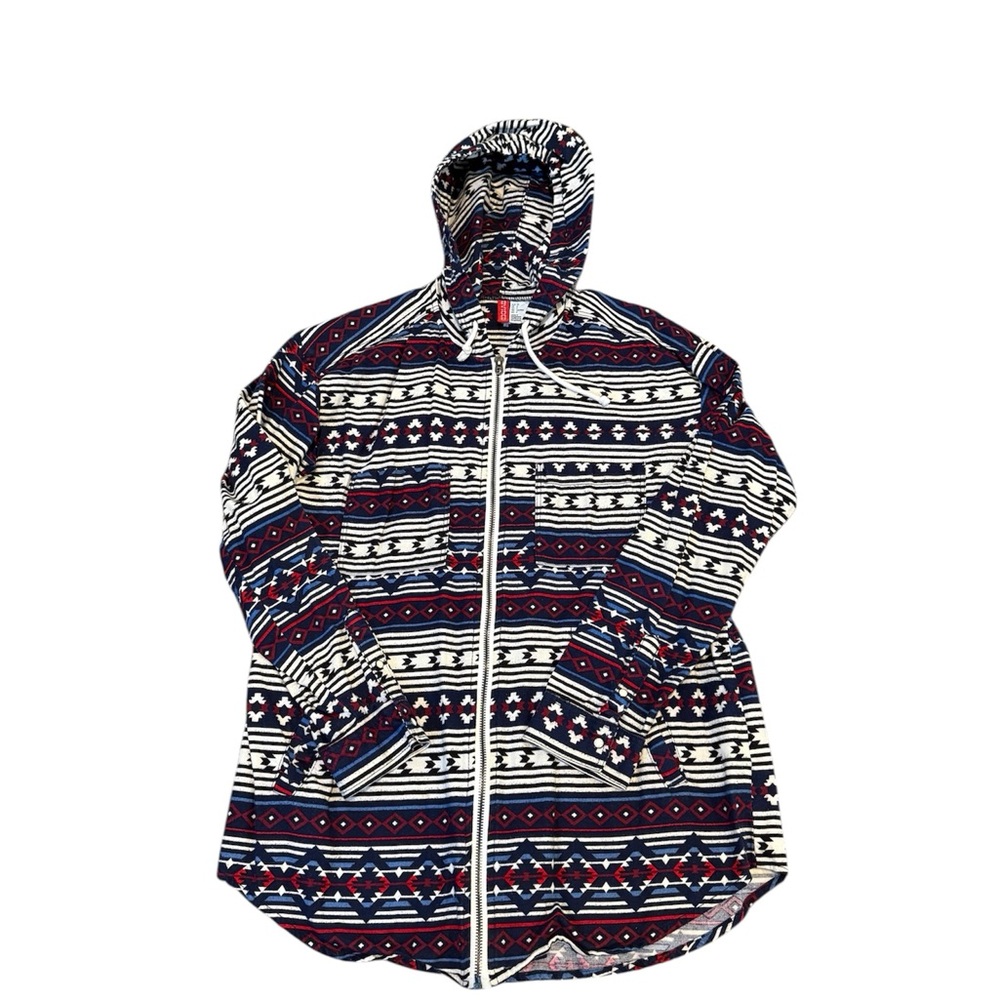 H&M Divided Red and Blue Patterned Jacket